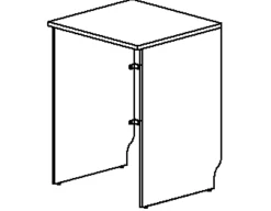 Rahmen für Geschirrspüler Manchester | 64 x 60 x 86 cm | Helvezia Oak Design
