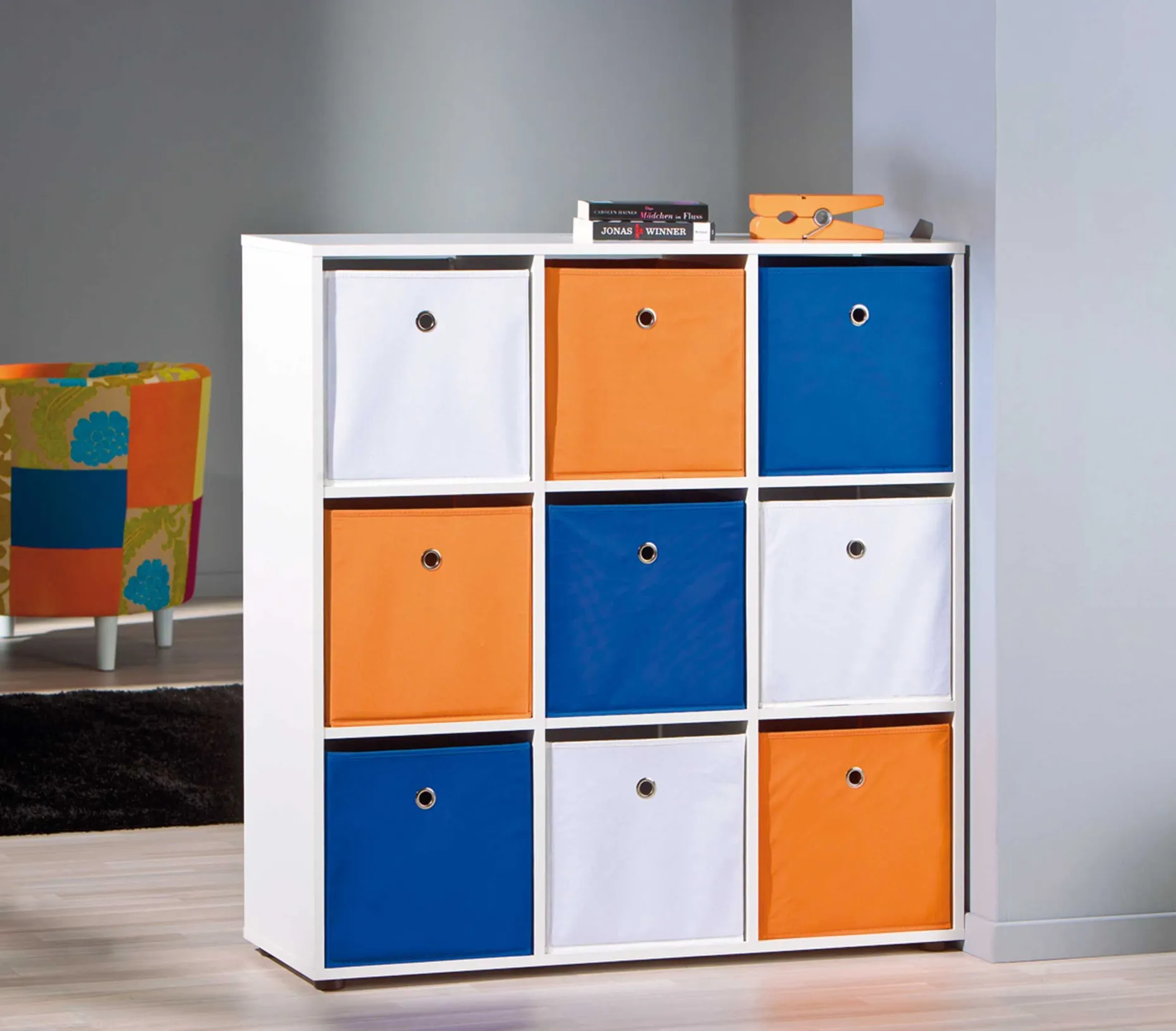 Raumteiler Luini 9 Fächer - weiß
