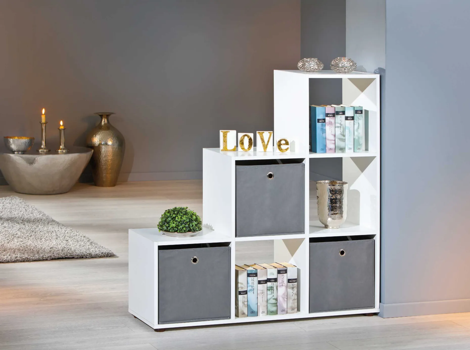 Raumteiler Luini 6 Fächer - weiß