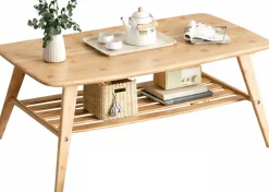 Emob Exclusive Reini Couchtisch - 120x60x50cm - Bambusholz