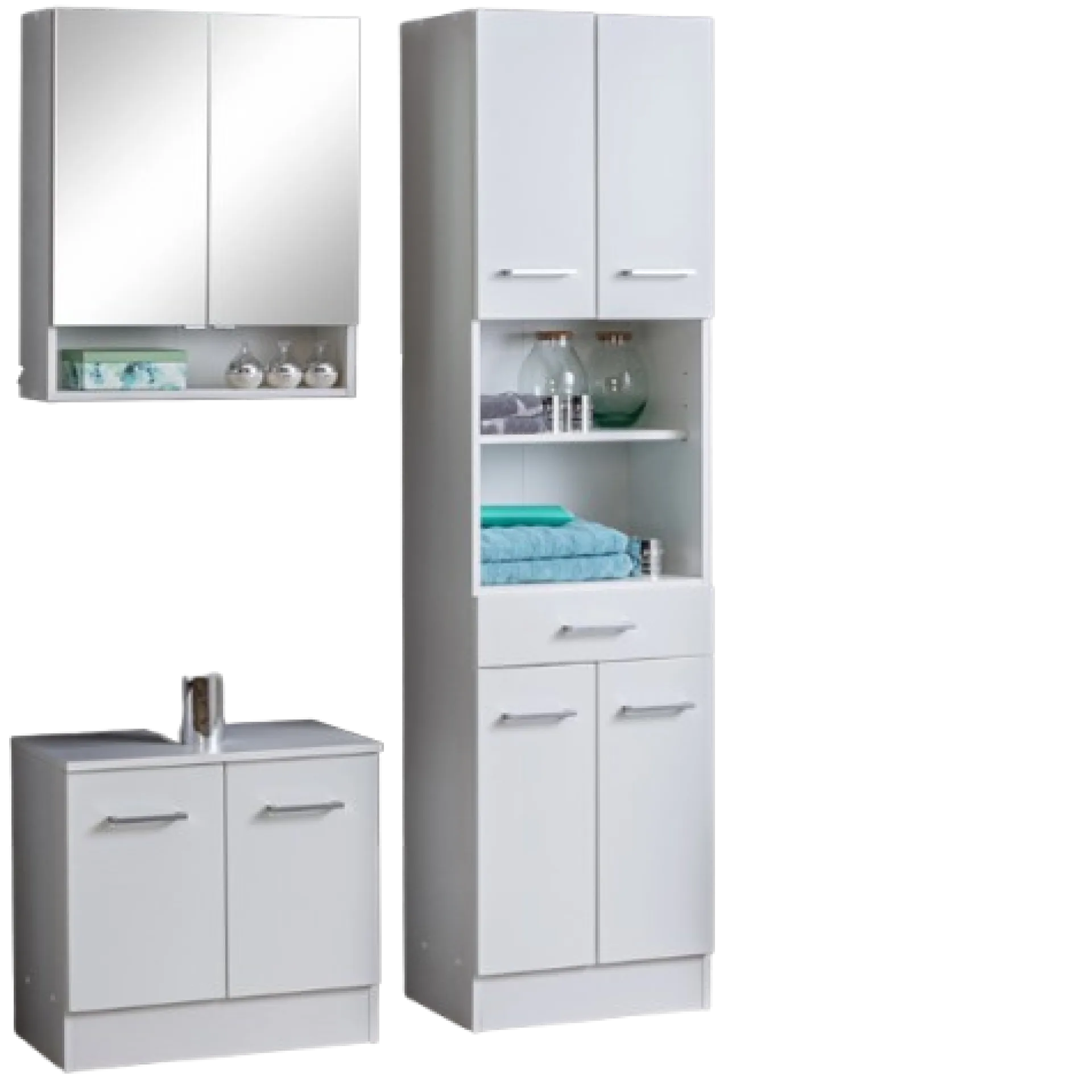 Held RiccaBadezimmer : Spiegelschrank, Waschtischunterschrank, Säulenschrank -