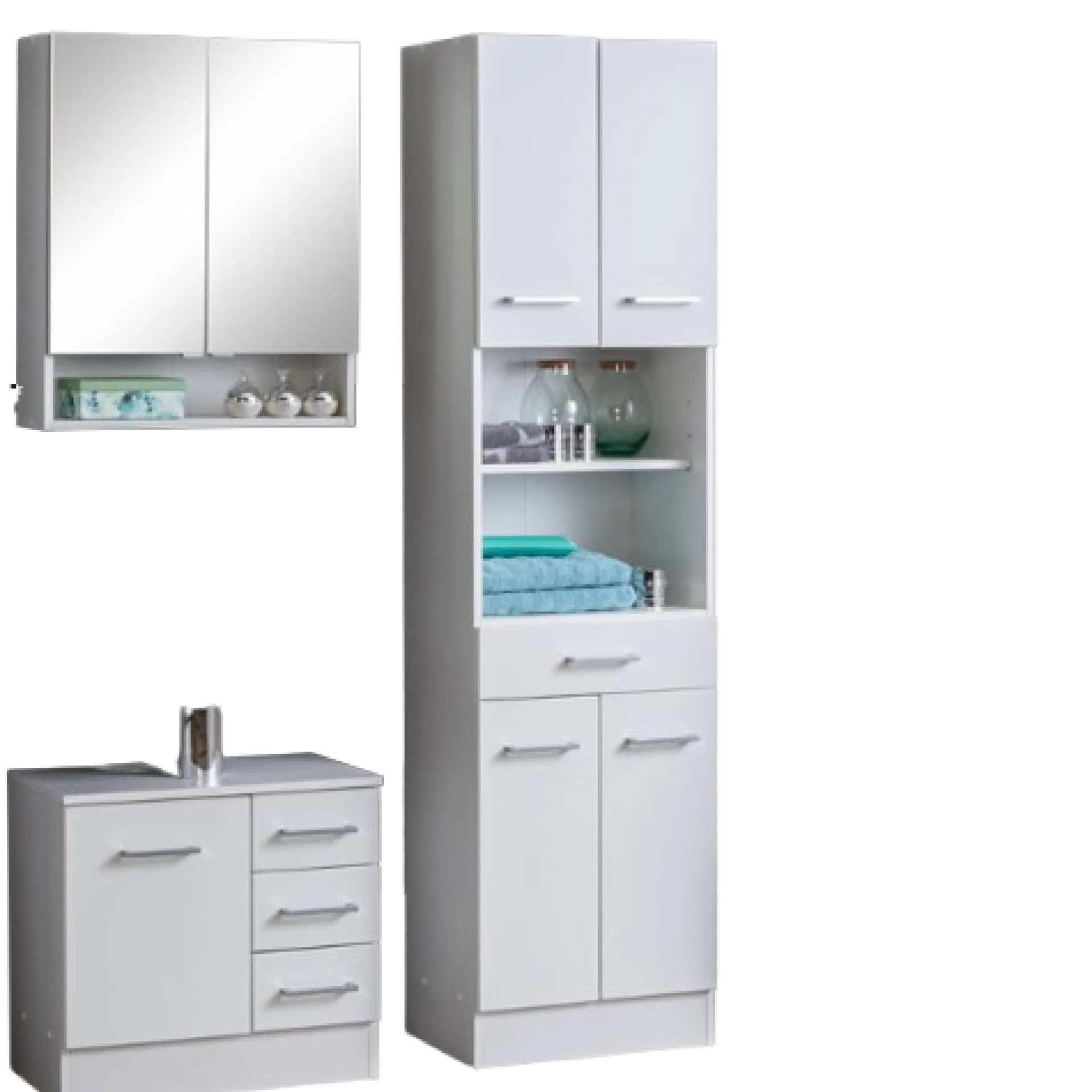 Held RiccaBadezimmer : Spiegelschrank, Waschtischunterschrank, Säulenschrank -