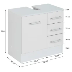 Held RiccaBadezimmer : Wandschrank, Badezimmerschrank, Spiegelschrank, Waschbeckenunterschrank -