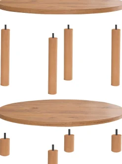 Emob Roby Couchtisch | 100 % MELAMIN | Atlantische Kiefer