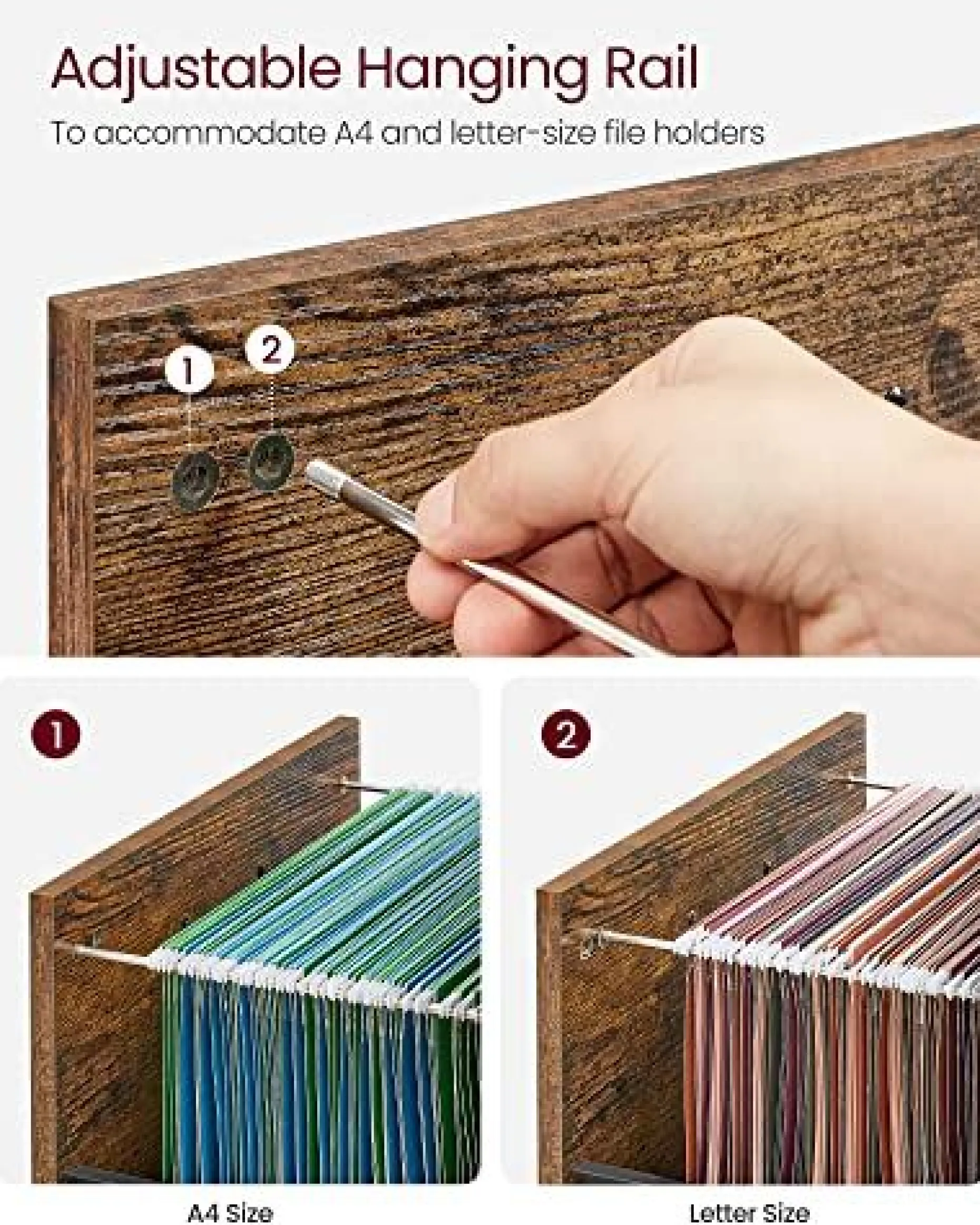 Rollbarer Büro-Aktenschrank mit Rädern, 2 Schubladen, 50kg