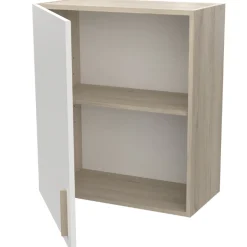 Romanie Hängeelement 60 cm 1 Drehtür und 1 Einlegeboden Kronberg Eiche/Mattweiß