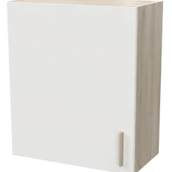 Romanie Hängeelement 60 cm 1 Drehtür und 1 Einlegeboden Kronberg Eiche/Mattweiß
