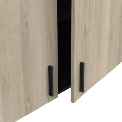 Romanie Hängeelement 100 cm 2 Flügeltüren und 1 Einlegeboden Kronberg Eiche/mattschwarz