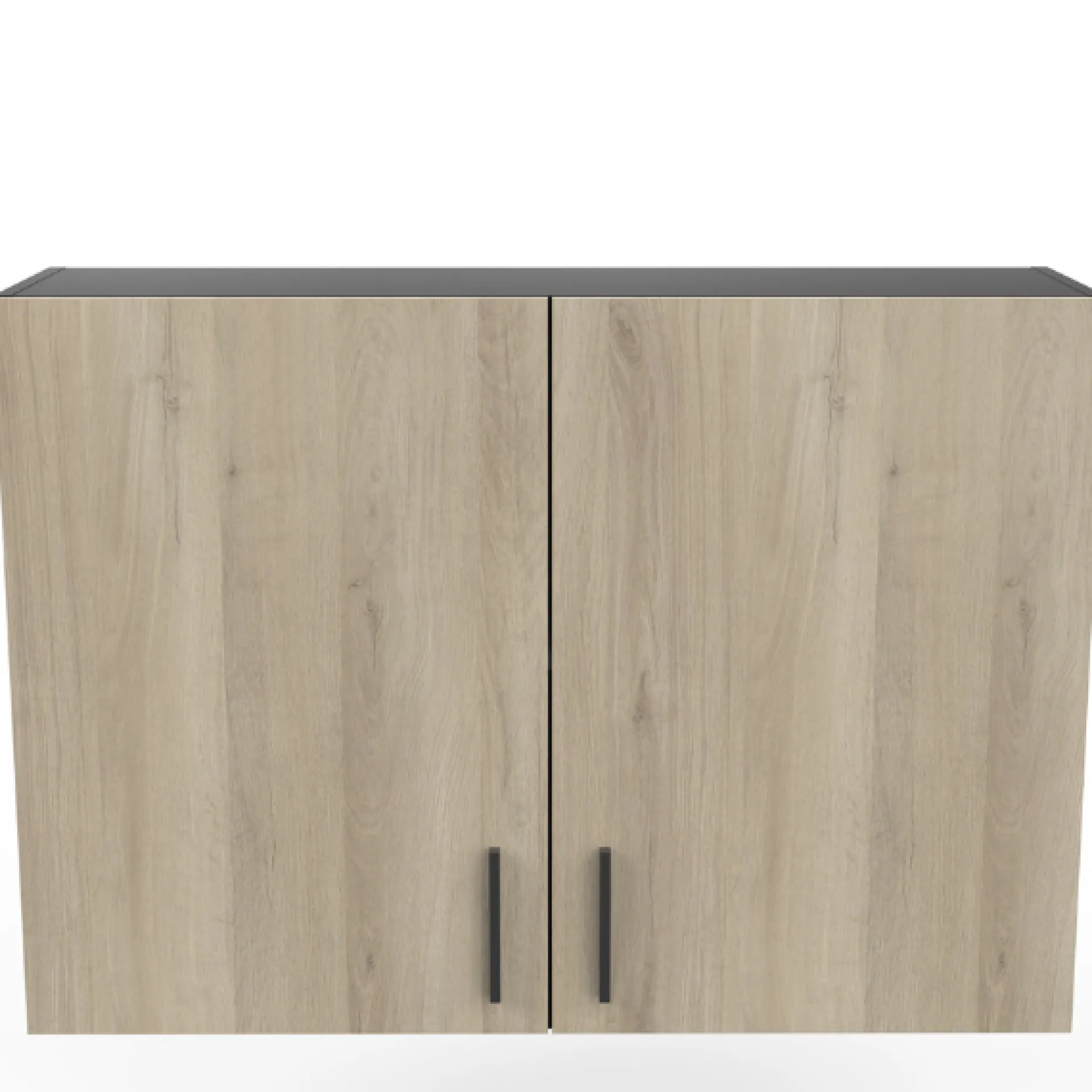 Romanie Hängeelement 100 cm 2 Flügeltüren und 1 Einlegeboden Kronberg Eiche/mattschwarz