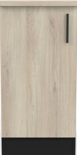 Romanie Unterschrank 40 cm 1 Drehtür und 1 Einlegeboden Kronberg Eiche/Mattschwarz