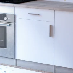 Romanie Unterschrank 60 cm 1 Schublade, 1 Drehtür und 1 Einlegeboden Kronberg Eiche/Mattweiß