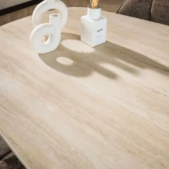 Emob Romano Danish Oval Esstisch 215 cm / 3D Keramik Travertin