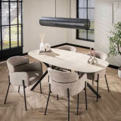 Emob Romano Ovaler Esstisch aus Keramik 180cm - Dänisches Design