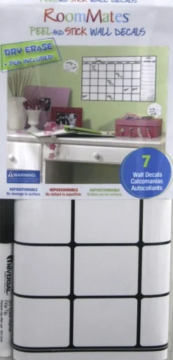 RoomMates Wandsticker - Abwischbarer Kalender Stundenplan