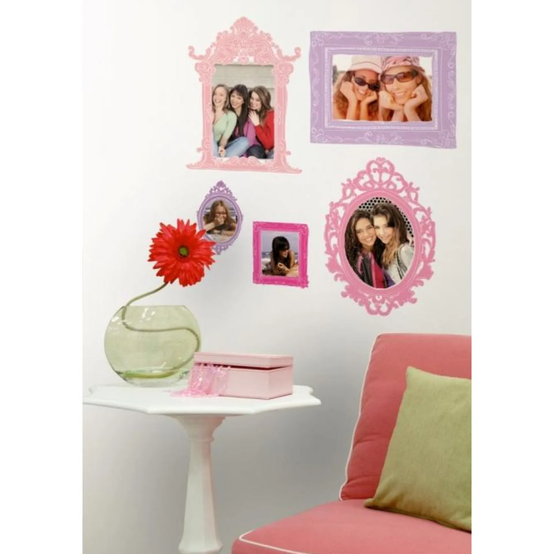 RoomMates Wandsticker - Bilderrahmen rosa und