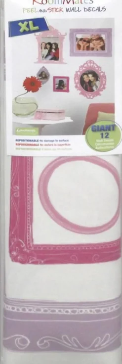 RoomMates Wandsticker - Bilderrahmen rosa und