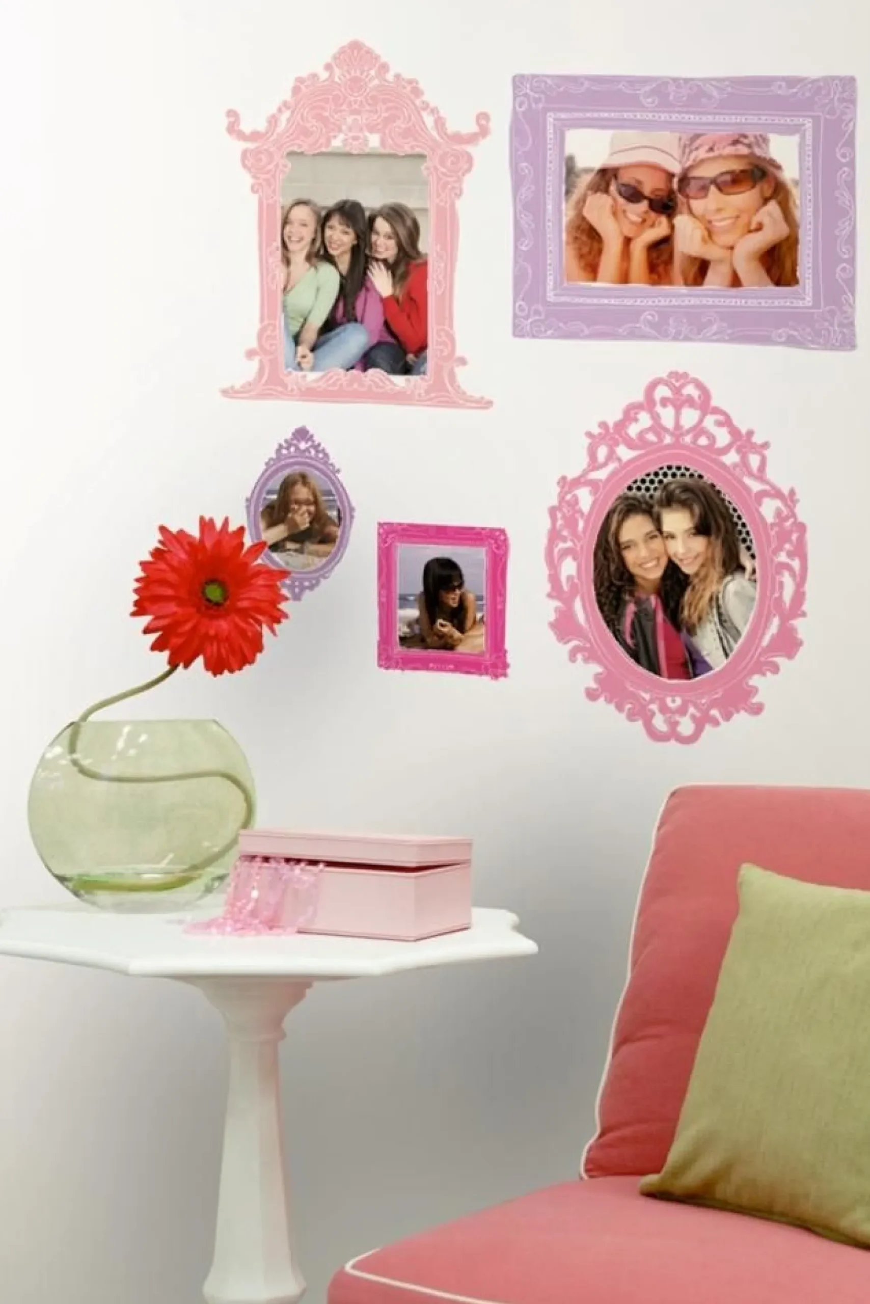 RoomMates Wandsticker - Bilderrahmen rosa und