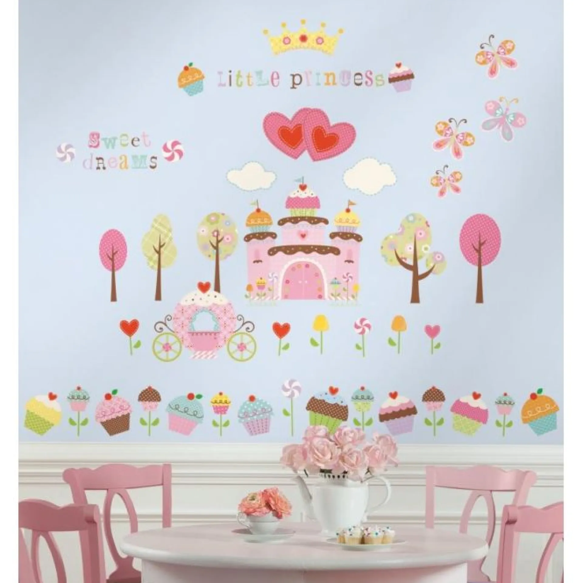 RoomMates Wandsticker Cupcake- Landschaft mit Schloß