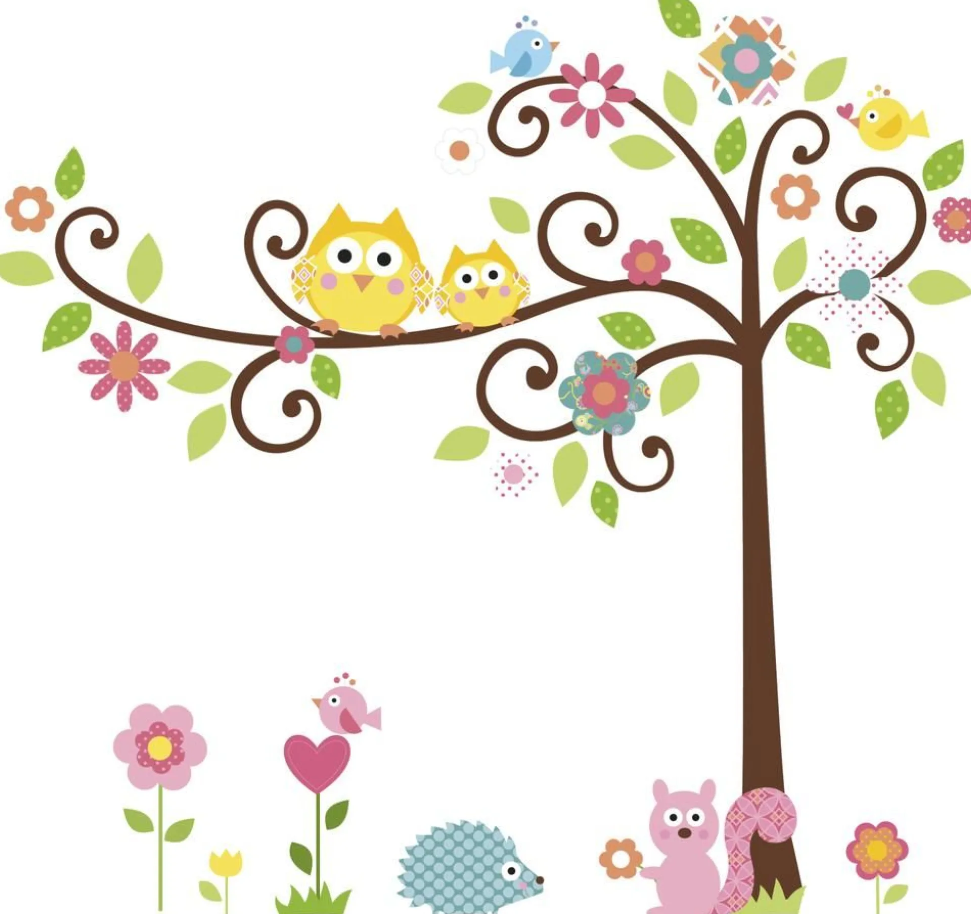 RoomMates Wandsticker - gelockter Baum