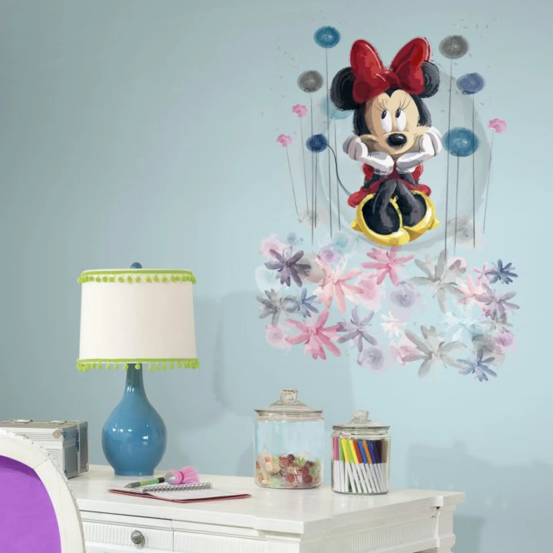 RoomMates Wandtattoo - Minnie Maus Floral Graphic