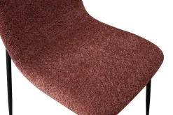 Rousseau Rosa Bouclé Stuhl Alice | Metallbeine | H81.5xB42xT57cm