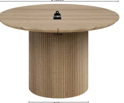 Rousseau Runder Esstisch Lagos - Ø120x76cm - Eiche Dekor