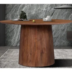 Rousseau Runder heller Tisch Miguel | Magnolienholz massiv | 76H x 130B x 130D cm