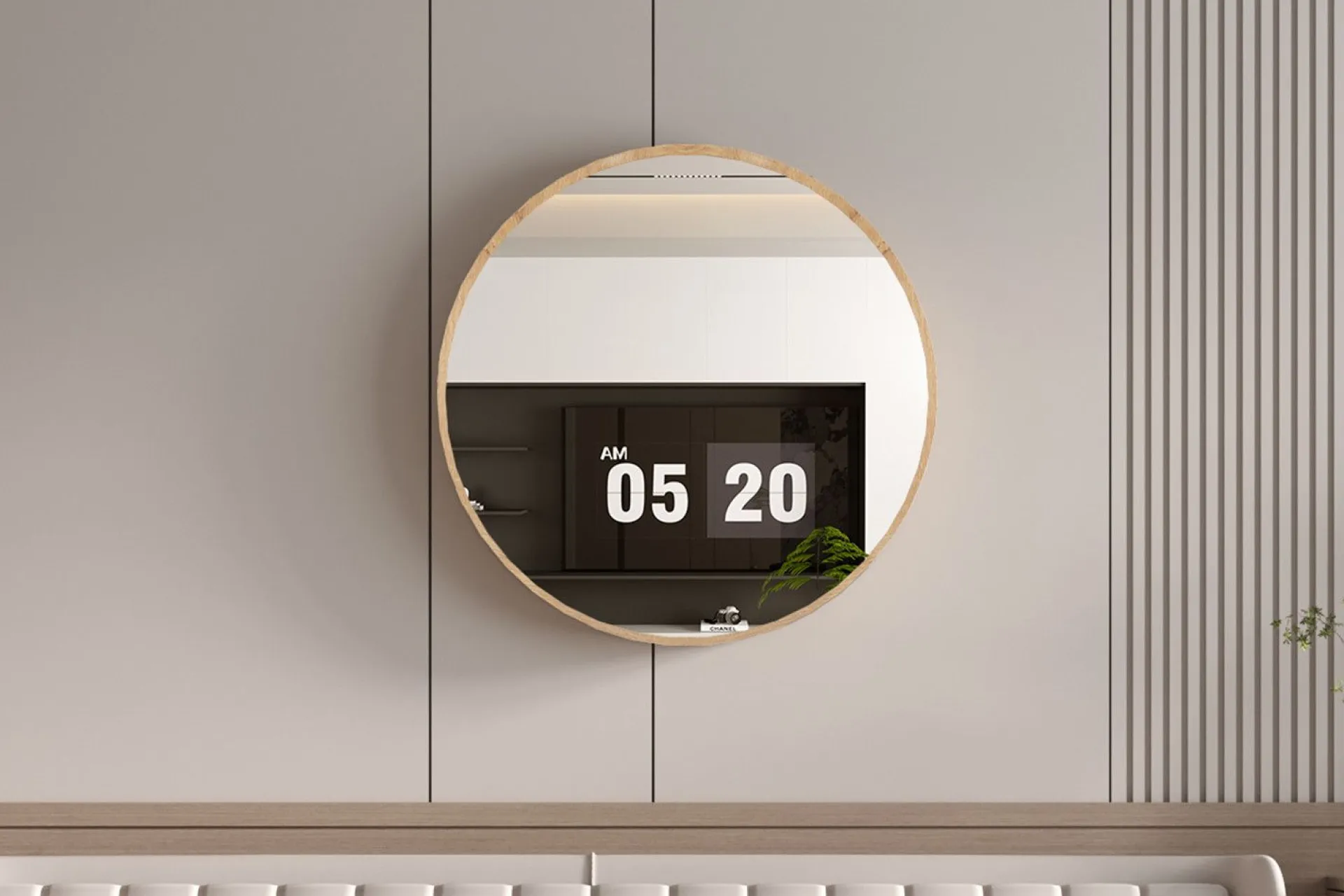 Rousseau Runder Spiegel Ria | Ø80 x 10 cm | Old Oak Design