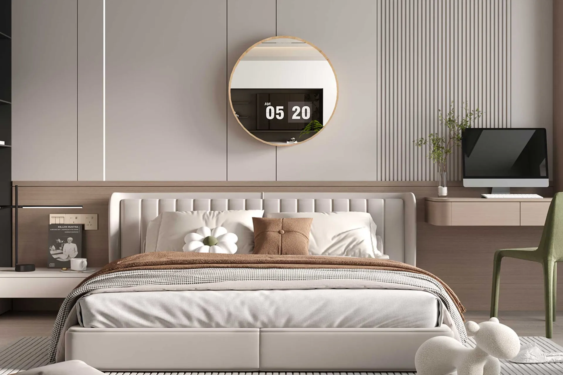 Rousseau Runder Spiegel Roxy | Ø80 x 4 cm | Old Oak Design
