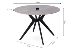 Rousseau Runder Tisch Apollo | Ø110 x 76 cm |