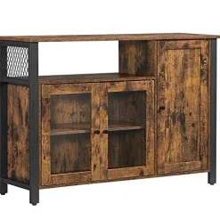 Rustikaler brauner Stahl-Lagerschrank mit Montagesatz