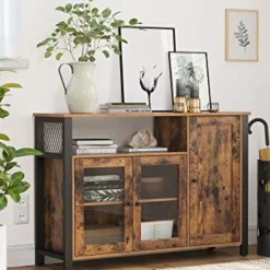 Rustikaler brauner Stahl-Lagerschrank mit Montagesatz