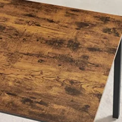 Vasagle Rustikales 3er-Esszimmer-Set mit Tisch und Bänken Stahlrahmen Industriedesign