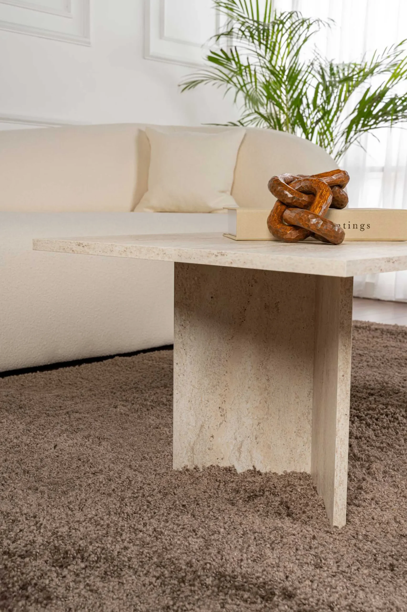 Emob Sabin Couchtisch | 100 % MELAMIN | Travertin