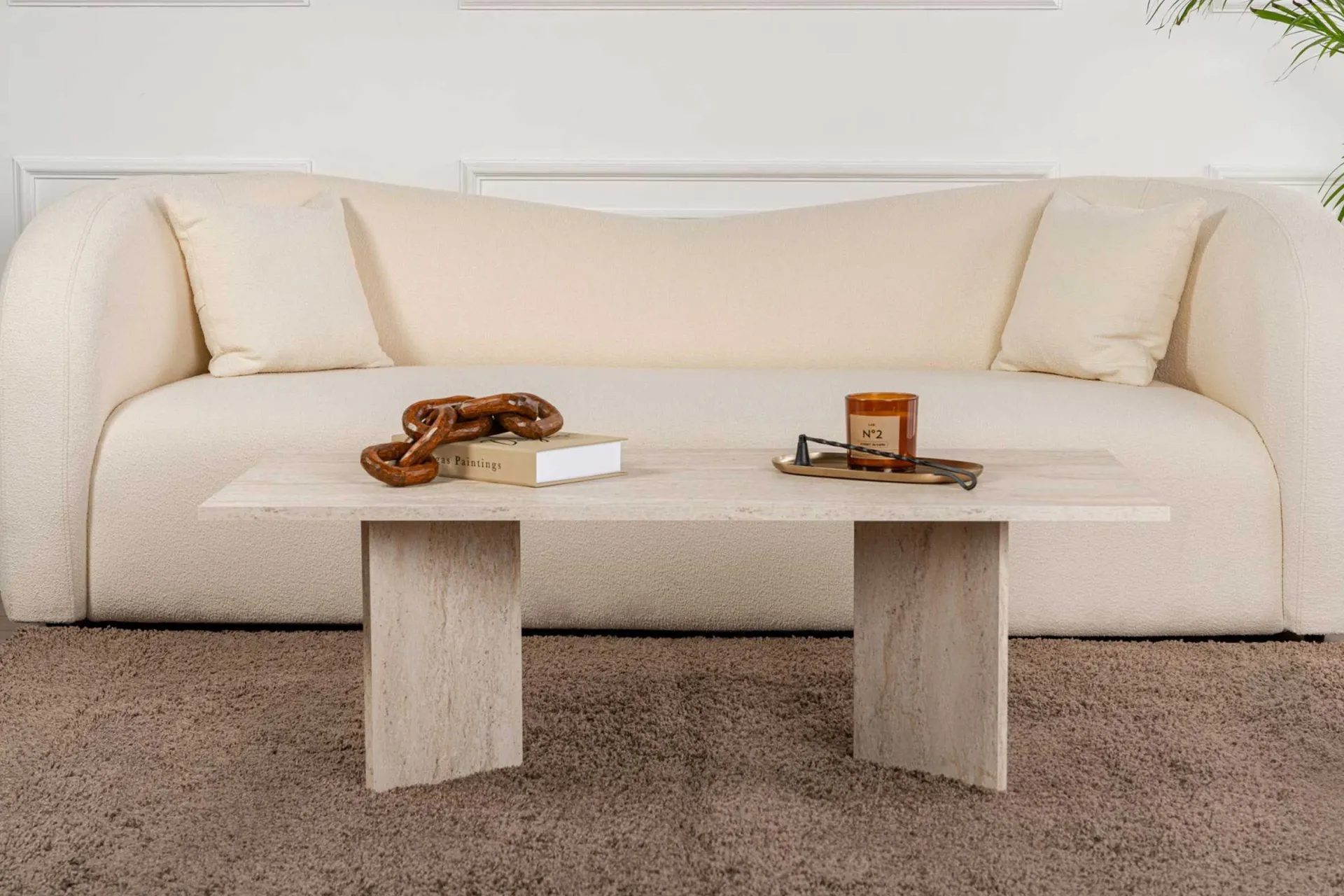 Emob Sabin Couchtisch | 100 % MELAMIN | Travertin