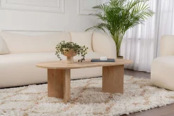 Emob Sable Couchtisch | 100 % MELAMIN | Saphir-Eiche