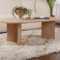 Emob Sable Couchtisch | 100 % MELAMIN | Saphir-Eiche