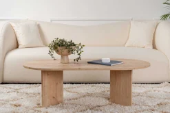 Emob Sable Couchtisch | 100 % MELAMIN | Saphir-Eiche
