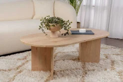Emob Sable Couchtisch | 100 % MELAMIN | Saphir-Eiche