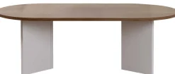 Emob Sable Couchtisch | 100 % MELAMIN | Walnuss, Weiß