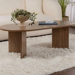 Emob Sable Couchtisch | 100 % MELAMIN | Walnuss