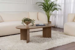 Emob Sable Couchtisch | 100 % MELAMIN | Walnuss
