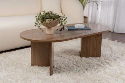 Emob Sable Couchtisch | 100 % MELAMIN | Walnuss