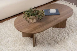 Emob Sable Couchtisch | 100 % MELAMIN | Walnuss