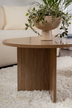 Emob Sable Couchtisch | 100 % MELAMIN | Walnuss