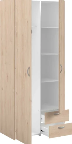 Salvador Kleiderschrank mit 2 Türen und 2 Schubladen - Jackson Eiche