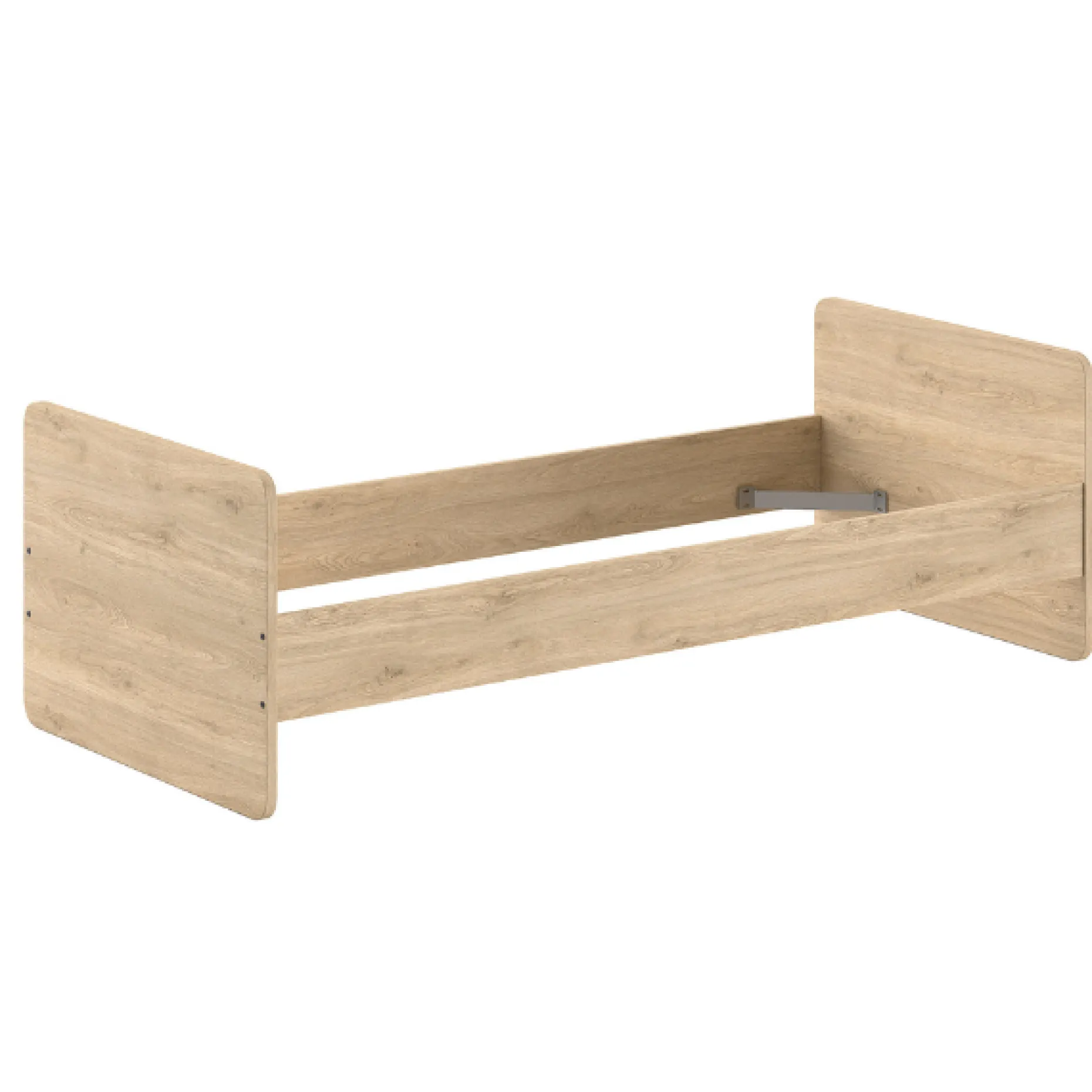 SammieBabyzimmer : Ausziehbett, Kommode mit Wickeltisch, Kleiderschrank - Eichendekor