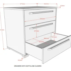 Sammie Halbhohes Bett 90x200cm - mit Schreibtisch und Kommode - weiß