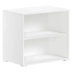 Sammie Halbhohes Bett 90x200cm - mit Schreibtisch und Bücherregal - weiß