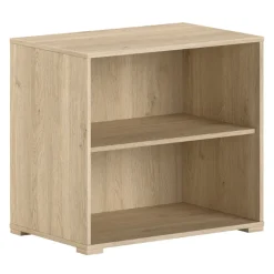 Sammie Halbhohes Bett 90x200cm - mit Schreibtisch und Bücherregalen - Eiche Dekor